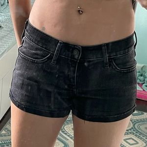 Hollister Black Denim Shorts